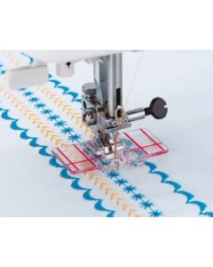 Piedino con soletta trasparente per punti decorativi (con linee guida) - Janome