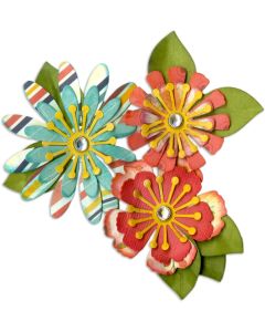 Fustella Sizzix Thinlits "Fiori misti" - 661097