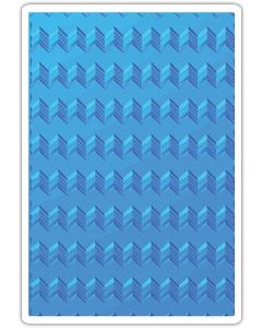 Fustella Sizzix Embossing Textured Impression 3D "Zig zag geometrico" - 661949