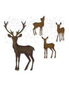 Fustella Sizzix Thinlits "Cervi, paese delle meraviglie invernale" - 662426