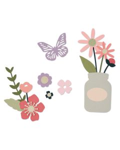 Fustella Sizzix Thinlits "Fiori da giardino" - 662514