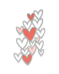 Fustella Sizzix Thinlits "Cuori sparsi" - 662599
