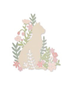 Fustella Sizzix Thinlits "Gatto nel prato" - 662863