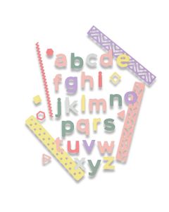 Fustella Sizzix Thinlits "Alfabeto Pop Art minuscolo 1,38 cm" - 663311