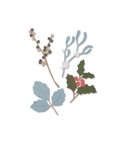 Fustella Sizzix Thinlits "Foglie invernali" - 663425