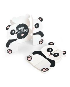 Fustella Sizzix Thinlits "Biglietto, Panda Fold-a-long" - 663574