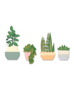 Fustella Sizzix Thinlits "Piante in vaso" - 664372