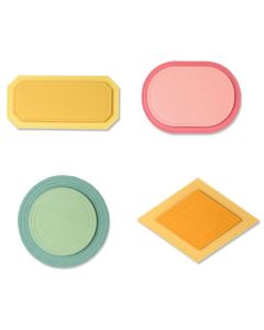 Fustella Sizzix Thinlits "Etichette moderne" - 664481