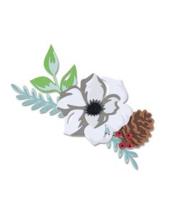 Fustella Sizzix Thinlits "Fiore invernale a strati" - 664589