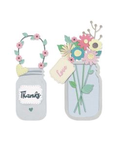 Fustella Sizzix Thinlits "Vaso di fiori" - 665079