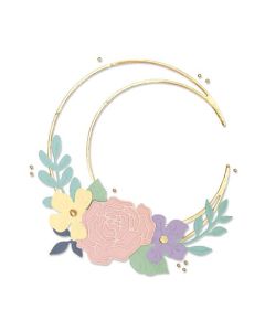 Fustella Sizzix Thinlits "Cornice con luna di fiori crescente" - 665080