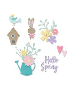 Fustella Sizzix Thinlits "Ciao primavera" - 665091