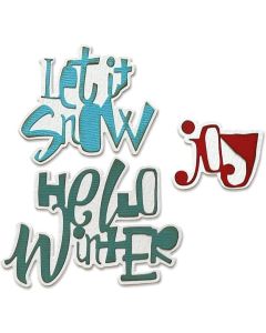 Fustella Sizzix Thinlits "Frasi festive" - 665575