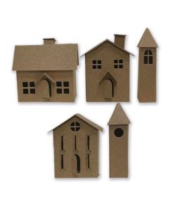 Fustella Sizzix Thinlits "Villaggio di carta #2" - 665585