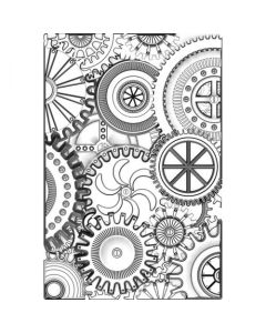 Fustella Sizzix Mini Embossing Folder 3D "Mini ingranaggi" - 665633