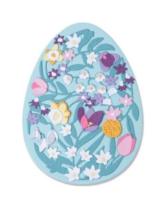 Fustella Sizzix Thinlits "Uovo floreale complesso" - 665818