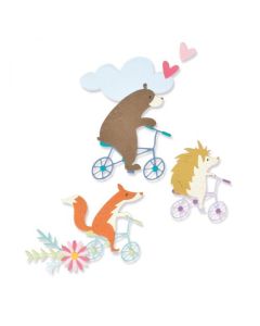 Fustella Sizzix Thinlits "Ciclisti contenti" - 665888