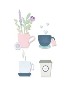 Fustella Sizzix Thinlits "Tazze di tè" - 665898
