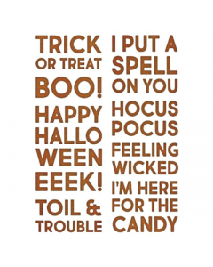 Fustella Sizzix Thinlits "Testo grassetto, Halloween" - 665995