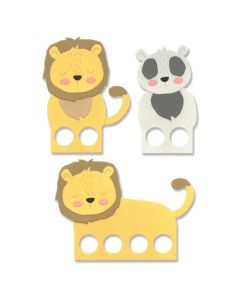 Fustella Sizzix Thinlits "Burattini per dita con animali" - 666012