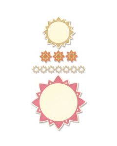 Fustella Sizzix Thinlits "Cornici e bordi geo, sole" - 666121