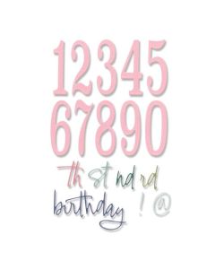 Fustella Sizzix Thinlits "Numeri di compleanno straordinari" - 666230