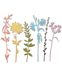 Fustella Sizzix Thinlits "Fiori selvatici, vault" - 666565