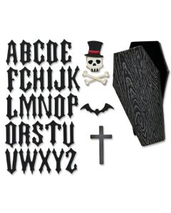 Fustella Sizzix Thinlits "Bara e alfabeto, vault" - 666680