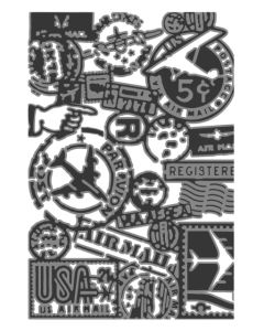Fustella Sizzix Embossing Texture Fades 3D "Posta aerea vault" - 666869