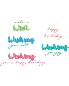 Fustella Sizzix Thinlits "Auguri con sentimento" - 666900