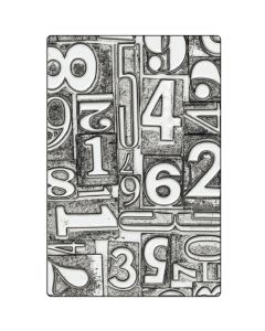 Fustella Sizzix Embossing A5 Texture Fades 3D "Numerazione grande" - 667081