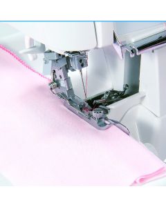 Piedino orlo invisibile con guida DX o SX Juki MO 104 / 114 / 623N / 644 / 654 / 655 / 734 / 735