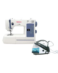 Macchina per cucire meccanica con funzioni elettroniche Necchi NC-59QD + Ferro NS620