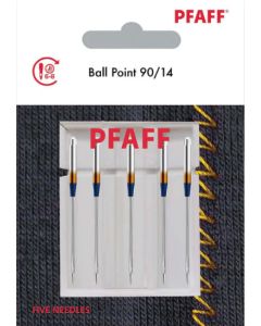 PFAFF Set 5 aghi a punta sferica "Ball Point" per tessuti elasticizzati