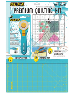 Set accessori per cucito creativo Olfa con Tavola taglio + Rotella + Squadra