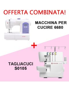 KIT MACCHINA DA CUCIRE Singer 6680 + TAGLIACUCI Singer S0105