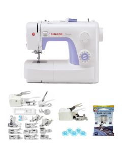 Macchina da cucire meccanica Singer Simple 3232 + piedino tagliacuci + Set 15 piedini