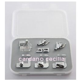 Set Piedini, Piedino Per Macchina Tagliacuci, 6 Pezzi Per SINGER 14U 14CG754 Artigianato Fai Da Te Per Uso Domestico - Foto 7