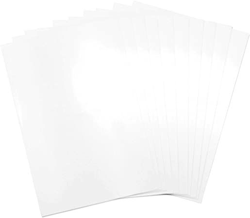 Colore: Bianco Shrink Confezione da 10 Sizzix 664678 Surfacez plastica termoretraibile Taglia Unica 