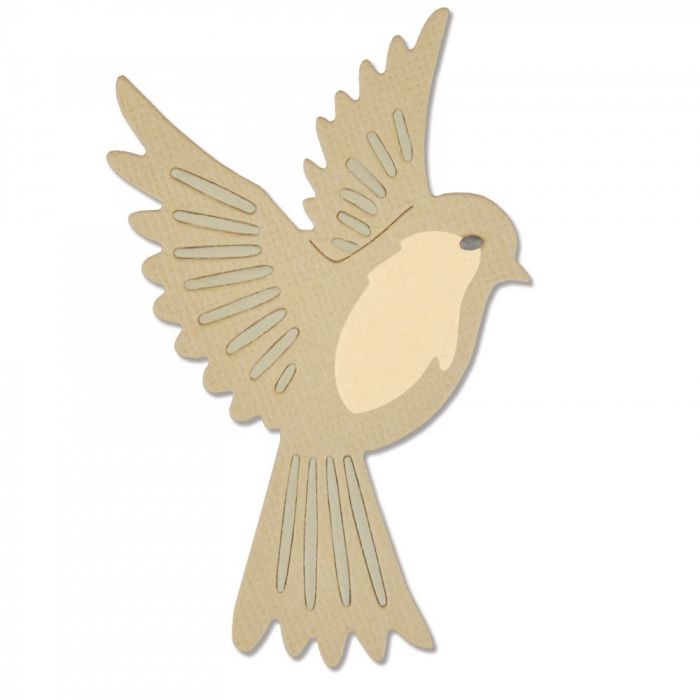 Festive Bird - Fustella Sizzix Thinlits