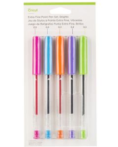 Set 5 penne punta extra fine Cricut - Colori brillanti