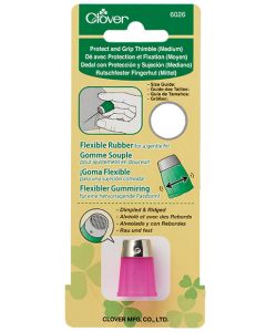 Ditale in gomma con protezione in metallo (Medio) Clover