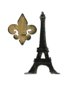 Fustella Sizzix Bigz "Fleur de lis e Tour Eiffel" - 658556