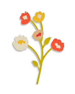 Fustella Sizzix Thinlits "Erba con fiori" - 661291