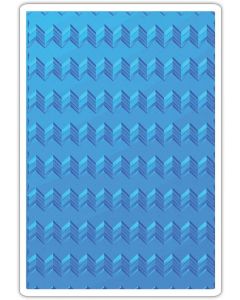 Fustella Sizzix Embossing Textured Impression 3D "Zig zag geometrico" - 661949