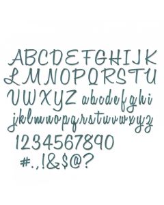 Fustella Sizzix Thinlits "Alfabeto e numeri (2,54 cm)" - 662228
