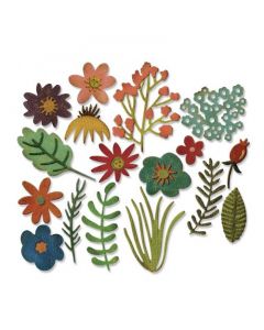 Fustella Sizzix Thinlits "Omaggio floreale naturale #1" - 662700