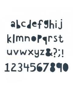 Fustella Sizzix Bigz XL "Alfabeto minuscolo e numeri ritaglio testo" - 662708