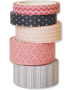 Set 5 nastri adesivi decorativi "Washi Tape" Sizzix - 663054