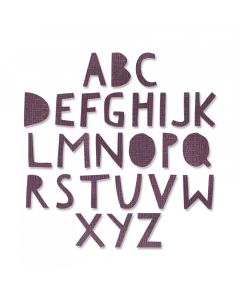 Fustella Sizzix Thinlits Alfabeto maiuscolo "Cutout Upper 1,91 cm" - 663073